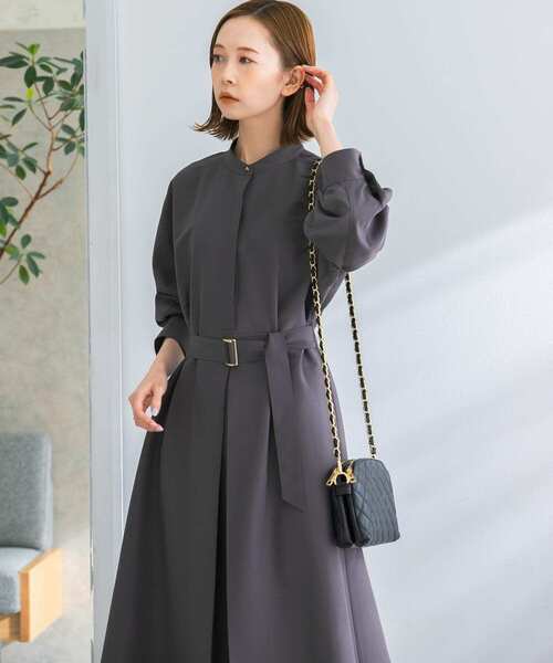 URBAN RESEARCH ROSSO WOMEN」 長袖ワンピース FREE ブルー レディース