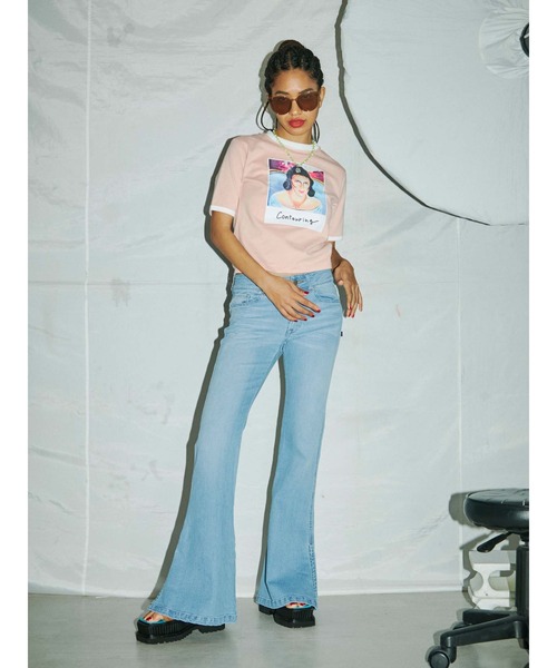 「PAMEO POSE」 半袖Tシャツ FREE ピンク レディース_画像2