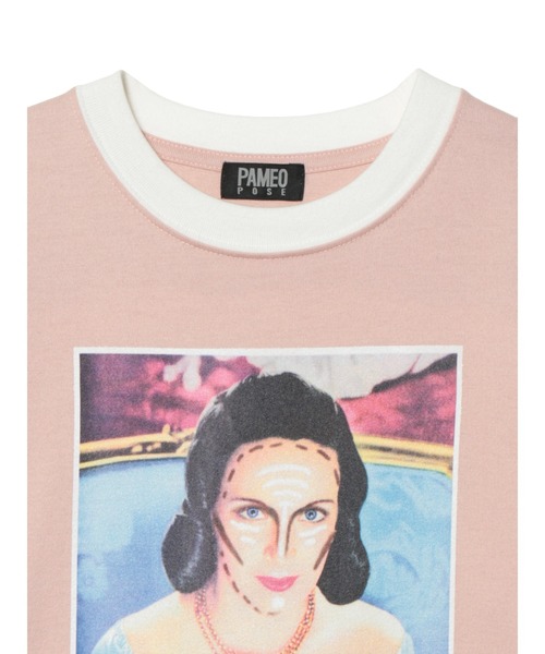 「PAMEO POSE」 半袖Tシャツ FREE ピンク レディース_画像9
