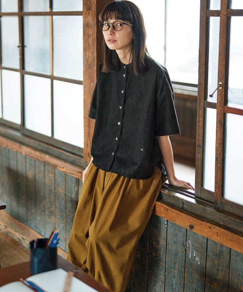 「Sunny clouds」 半袖ブラウス X-LARGE ブラック レディース_画像2