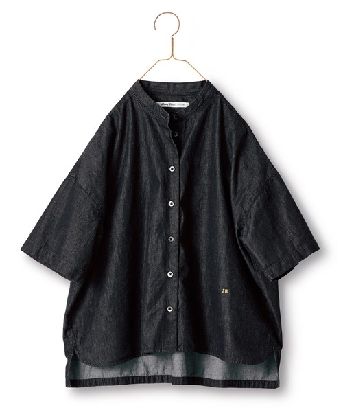 「Sunny clouds」 半袖ブラウス X-LARGE ブラック レディース_画像9