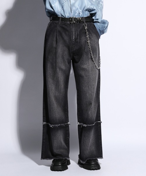 【HARE】 ワイドダメージデニムパンツ 楽天市場】ワイドダメージデニムパンツ HARE ハレ パンツ ジーンズ