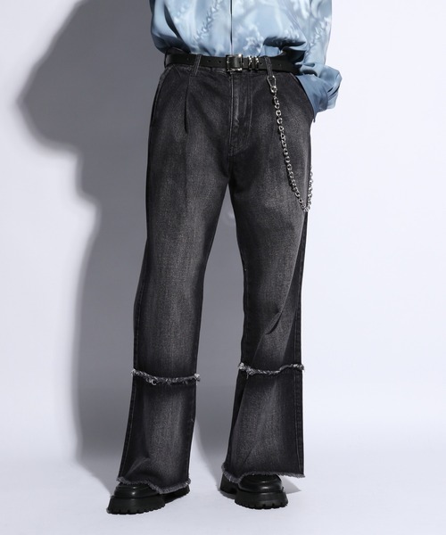 HARE 「HARE」 ダメージ加工デニムパンツ MEDIUM ブラック系その他2