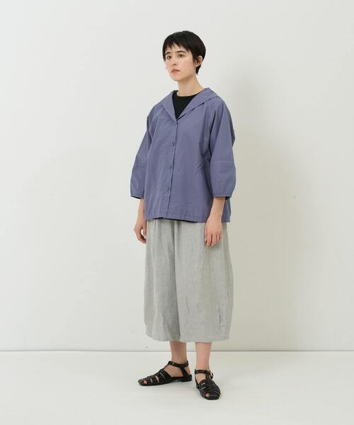 「conges payes ADIEU TRISTESSE」 半袖ブラウス 38 ブルー レディース_画像4