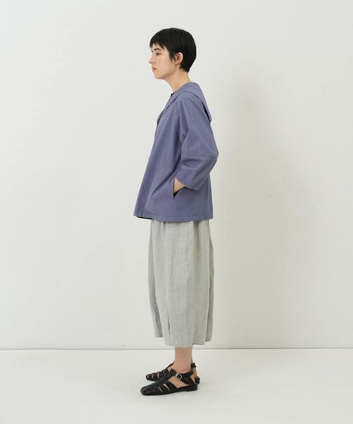 「conges payes ADIEU TRISTESSE」 半袖ブラウス 38 ブルー レディース_画像6