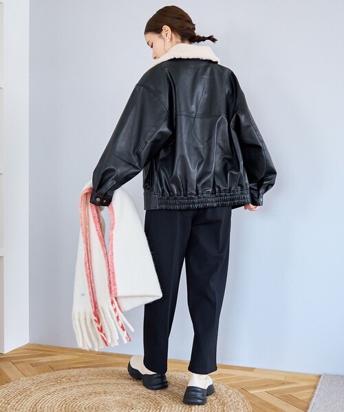 黒レザージャケット ボア襟付き 新品未使用 黒レザージャケット ボア襟付き - メルカリ