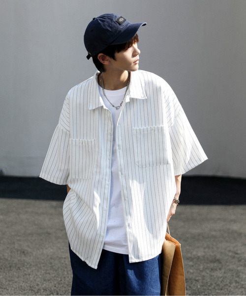 「neos」 半袖シャツ X-LARGE グレイッシュベージュ メンズ_画像2