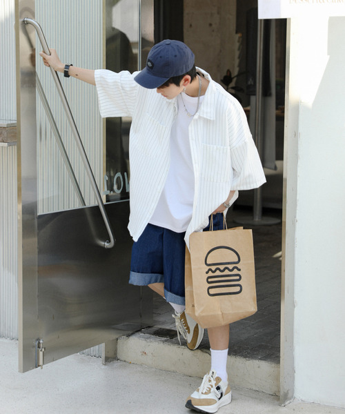 「neos」 半袖シャツ X-LARGE グレイッシュベージュ メンズ_画像3