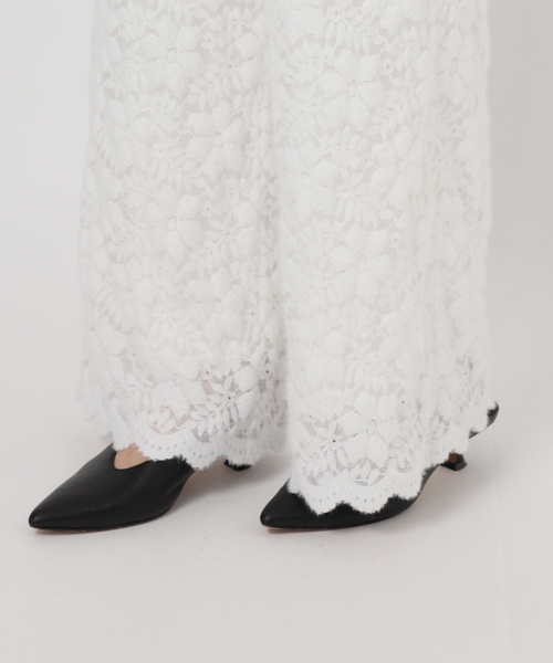 SLOBE IENA（スローブイエナ） パンツ fluffy lace イージーパンツ