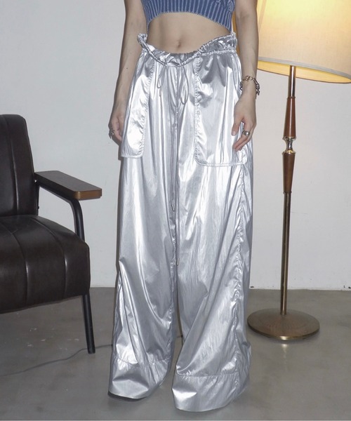 「musubore」 イージーパンツ 1 ホワイト レディース_画像9