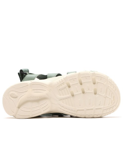 adidas（アディダス） フラットサンダル 23.5cm グリーン レディース