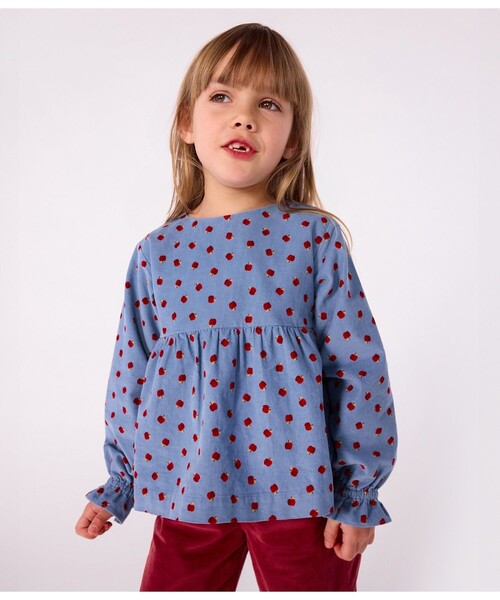 PETIT BATEAU（プチバトー） ブラウス シャツ 長袖ブラウス キッズ 