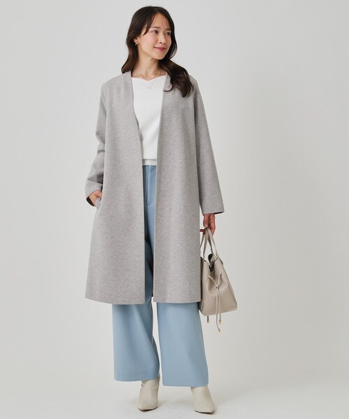 COUP DE CHANCE（クードシャンス） ノーカラーコート コート 「日本製