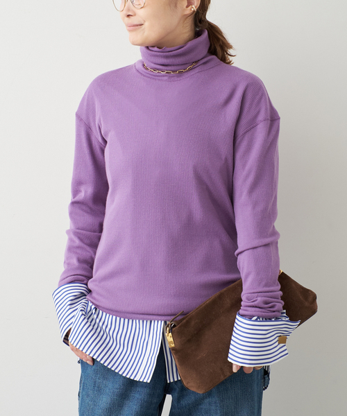 Deuxieme Classe *rib タートル 追加 rib タートル（Tシャツ／カットソー）｜Deuxieme Classe