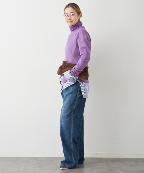 定番★ドゥーズィエムクラス　ribタートル　ネイビー 中古・古着通販】DEUXIEME CLASSE (ドゥーズィエム クラス) rib