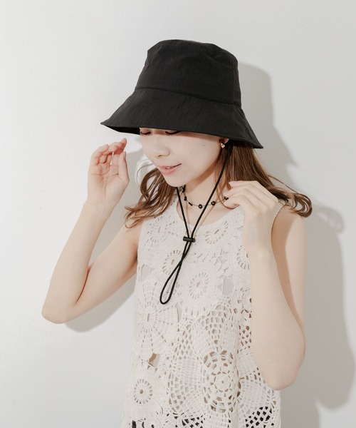 「SMELLY」 ハット - ブラック レディース_画像9