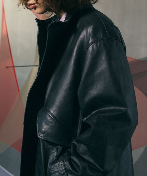 MAISON SPECIAL（メゾンスペシャル） レザーブルゾン 1 ブラック