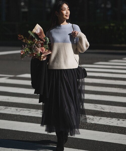 23区（ニジュウサンク） ニット セーター ウールカシミヤ カラー