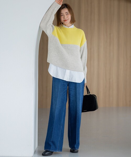 23区（ニジュウサンク） ニット セーター ウールカシミヤ カラー