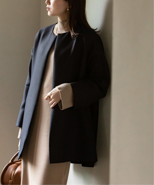 NOBLE（ノーブル） ノーカラーコート 36 ピンク レディース : ZOZOTOWN