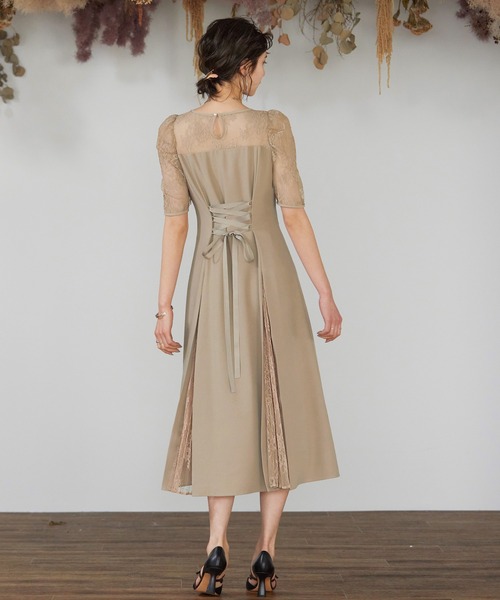 「niana」 半袖ワンピース M ベージュ レディース_画像8