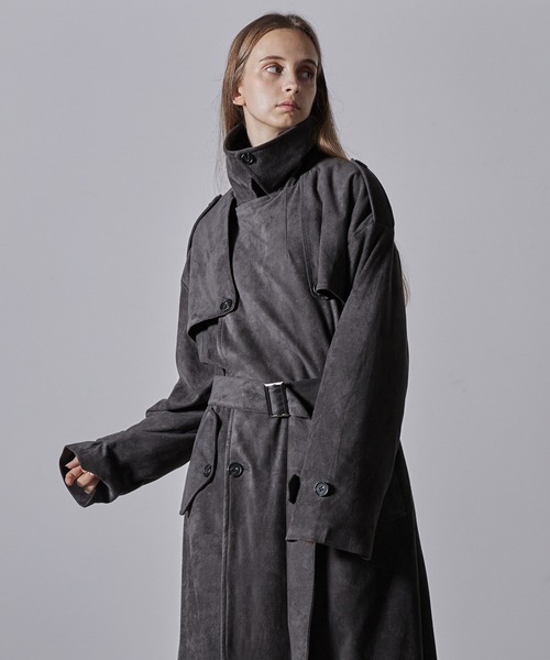 CLEL（クレイル） トレンチコート L アッシュグレー メンズ : ZOZOTOWN