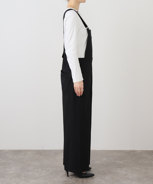 23SS IENA maisonコンパクトツイルサロペット 36 黒 レディース IENA（イエナ）の「maisonコンパクトツイルサロペット（サロペット