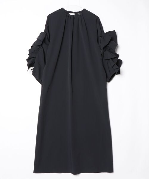 23AW❤️未使用級　ヴェルメイユパーイエナ　ロングワンピース　ブラック VERMEIL par iena（ヴェルメイユパーイエナ） 長袖ワンピース FREE