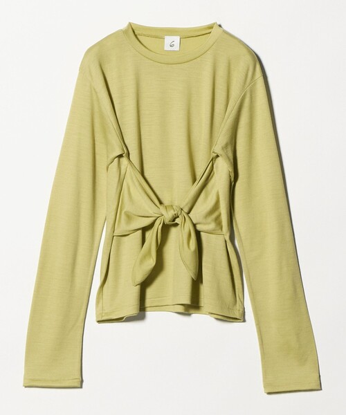 6 tシャツ 「6(ROKU)」ビスチェ トップス イエロー レディース