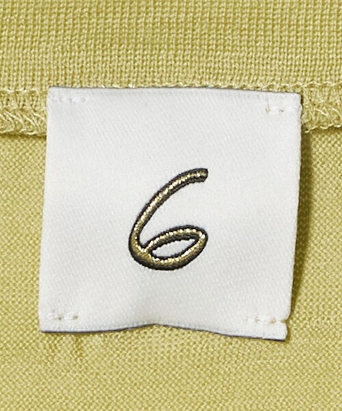 6 tシャツ 「6(ROKU)」ビスチェ トップス イエロー レディース