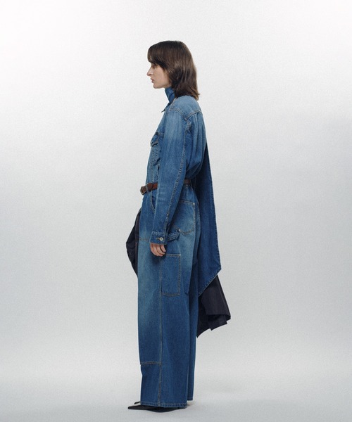 スラックス パンツ Double Knee Linen Jeans レディース メンズの画像
