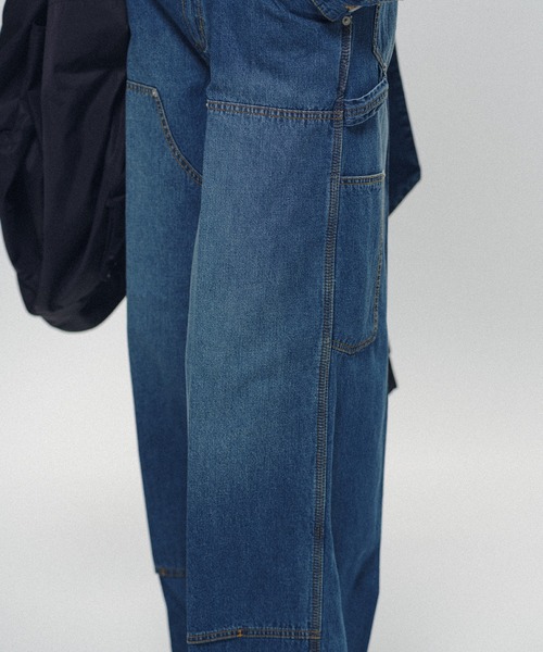 スラックス パンツ Double Knee Linen Jeans レディース メンズの画像