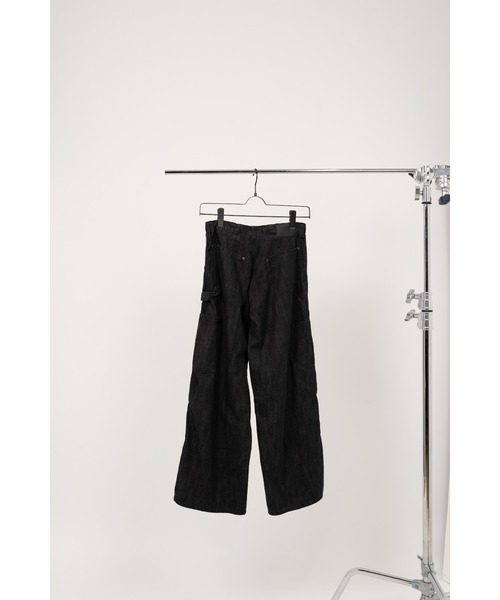 スラックス パンツ Double Knee Linen Jeans レディース メンズの画像