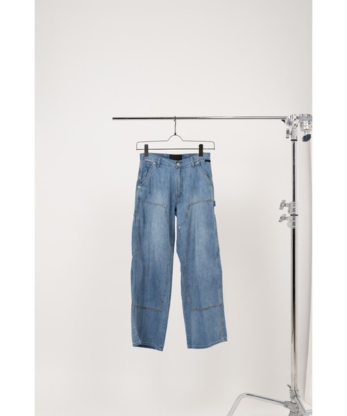 スラックス パンツ Double Knee Linen Jeans レディース メンズの画像