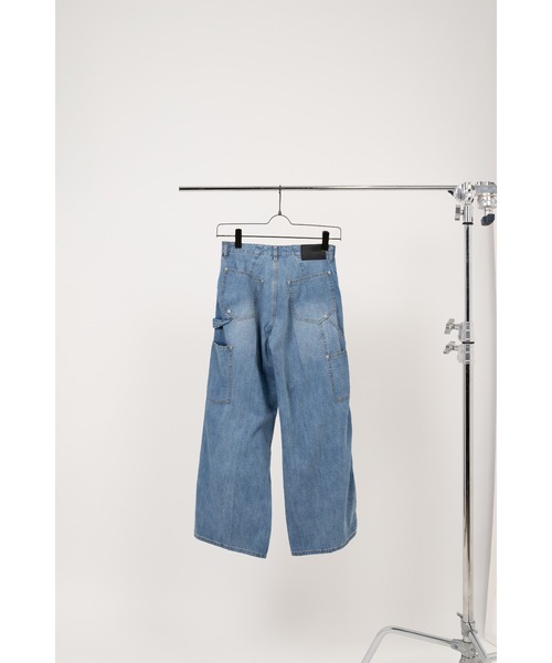 スラックス パンツ Double Knee Linen Jeans レディース メンズの画像
