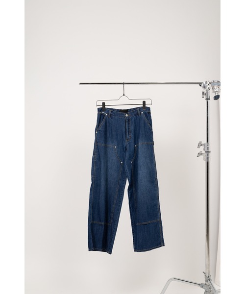スラックス パンツ Double Knee Linen Jeans レディース メンズの画像