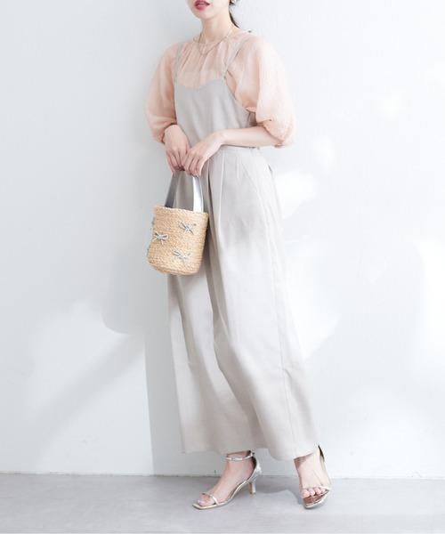 「natural couture」 キャミソールワンピース FREE ピンク レディース_画像7