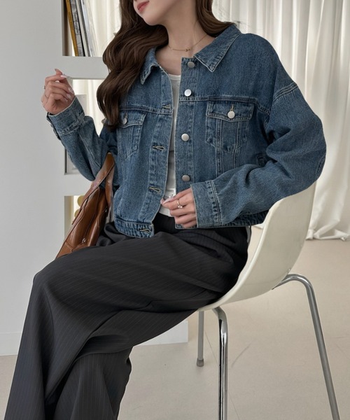 TREOVER デニムジャケット gジャン バランス良く着こなせるショート丈