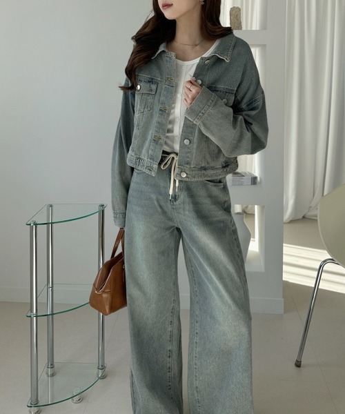 TREOVER デニムジャケット gジャン バランス良く着こなせるショート丈