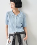 カーディガン 半袖 「NOGLE/ノグル」襟付...の詳細画像4