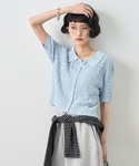カーディガン 半袖 「NOGLE/ノグル」襟付...の詳細画像3
