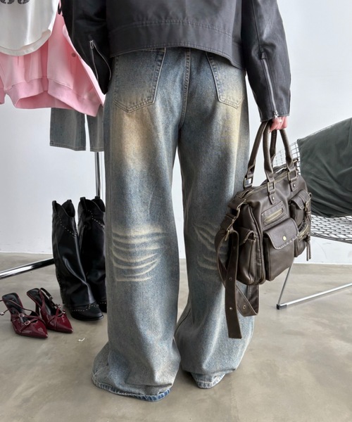 「SHAGGIE」 デニムパンツ SMALL ブルー レディース_画像5