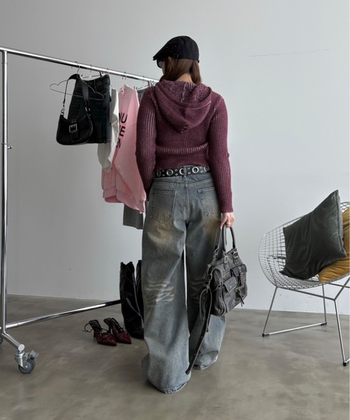 「SHAGGIE」 デニムパンツ SMALL ブルー レディース_画像7