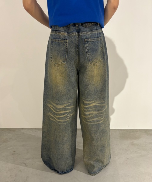 「SHAGGIE」 デニムパンツ SMALL ブルー レディース_画像8