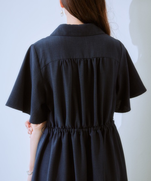 「7days Life Styling」 半袖ワンピース L ネイビー レディース_画像2