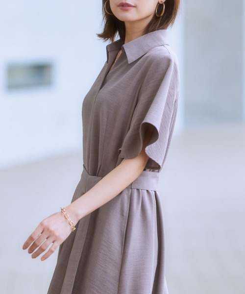 「7days Life Styling」 半袖ワンピース L ネイビー レディース_画像5