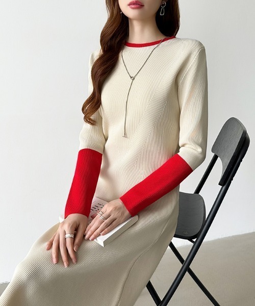 「COCOMOMO」 長袖ワンピース FREE グレー レディース_画像8