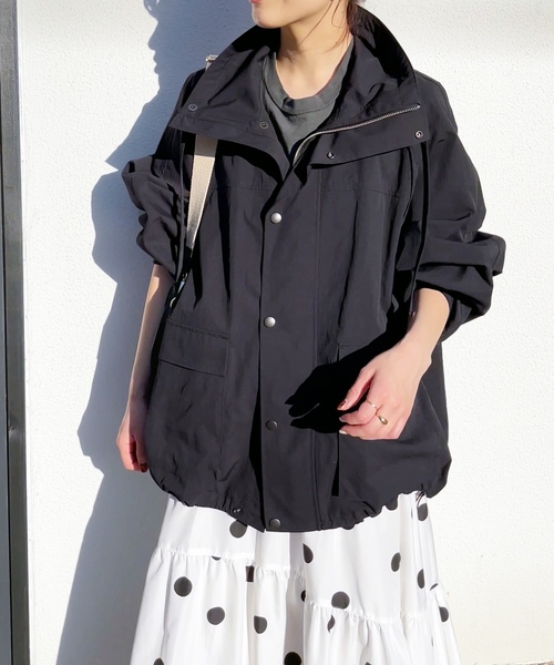 「Spick \u0026 Span」 ナイロンブルゾン - ブラック レディースの画像