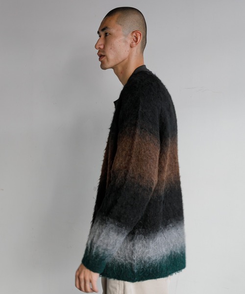 「AMERICAN RAG CIE」 ニットカーディガン M ブラウン メンズ_画像7