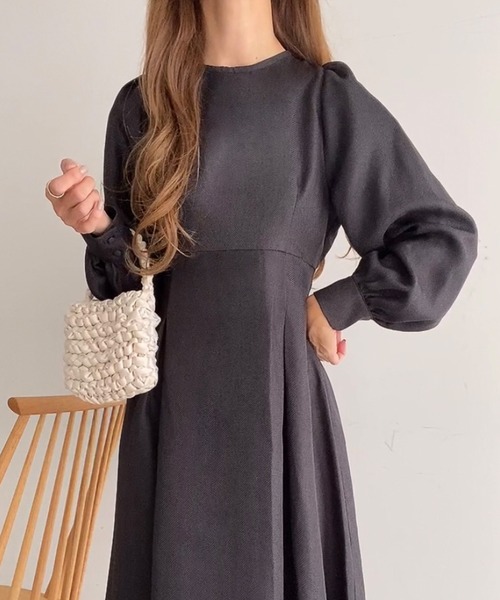 「FILLOU」 長袖ワンピース X-LARGE ブラウン レディース_画像3